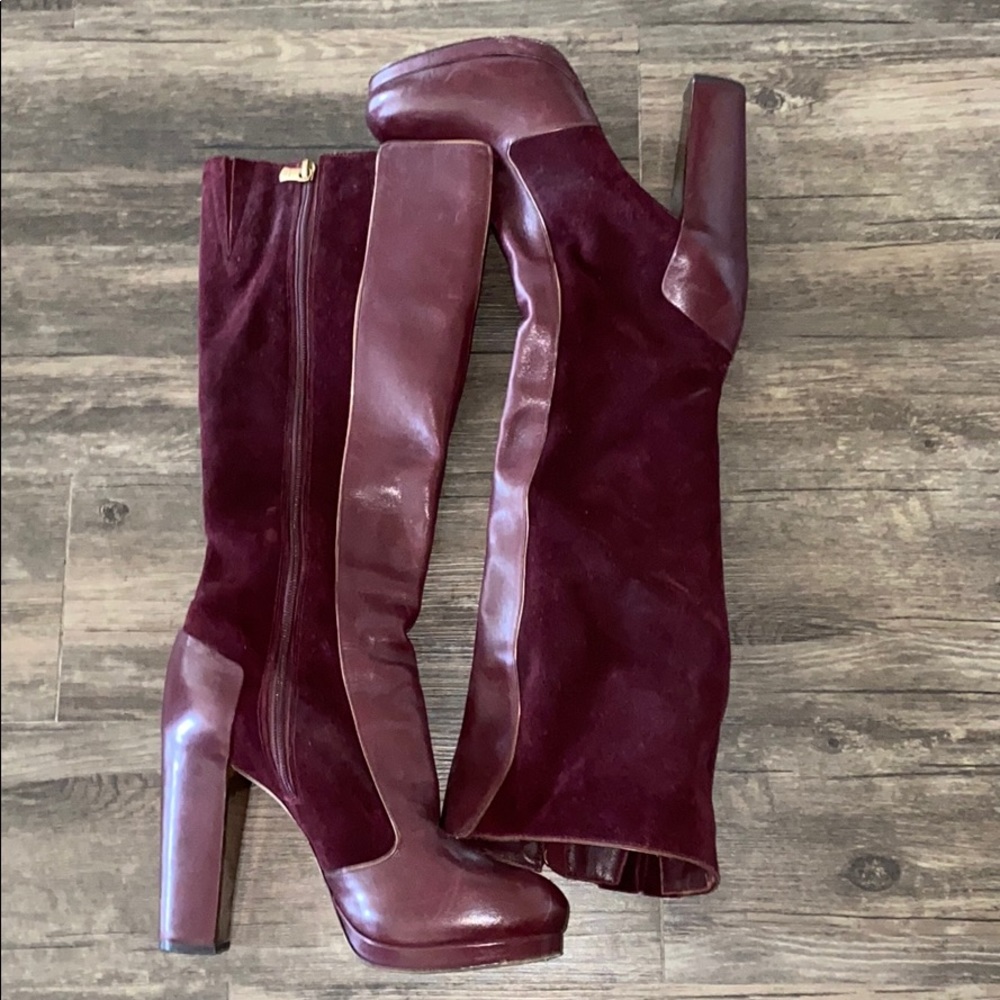Bordeaux Heeled Boots